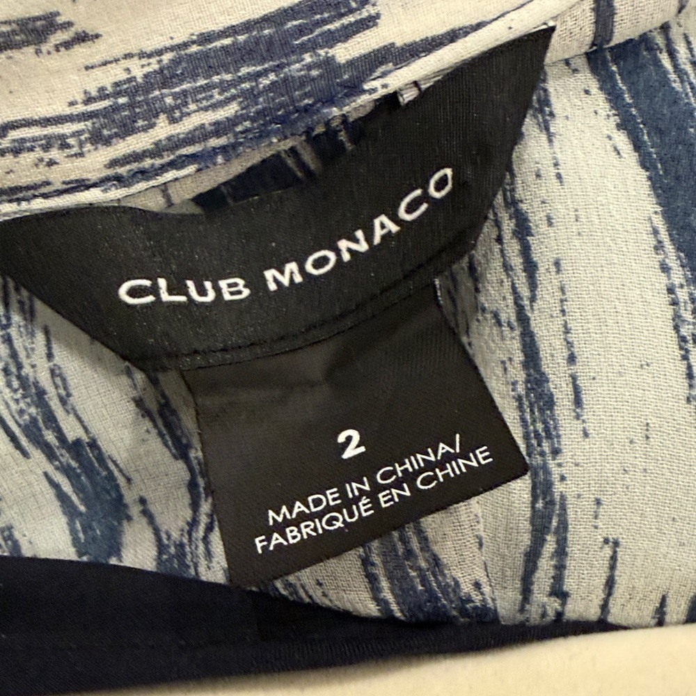 Club Monaco Navy and White Maxi Dress Size 2 - Picture 5 of 8